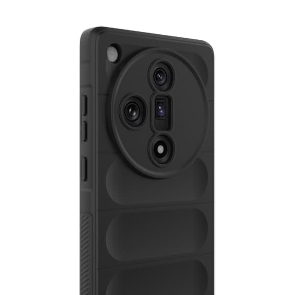 Mjukt greppformat Oppo Find X7 skal - Mörkgrå Silvergrå