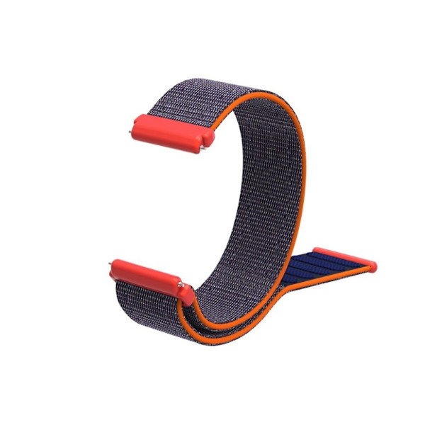 Fitbit Versa erstatnings urrem i nylon med velkro lukning - Blå/Rød Multicolor