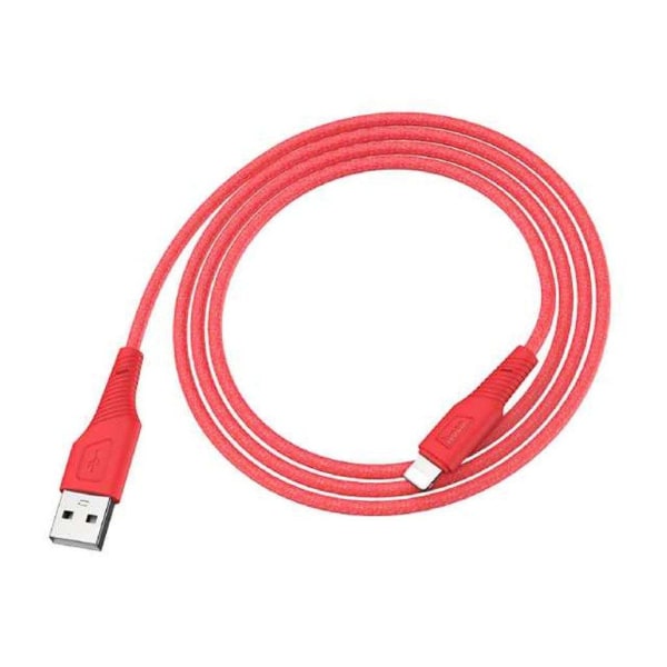 HOCO X58 Airy silicone charging data cable for Lightning - red Röd