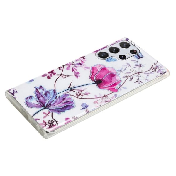 Deco Samsung Galaxy S23 Ultra Etui - Electroplated Lotus Purple