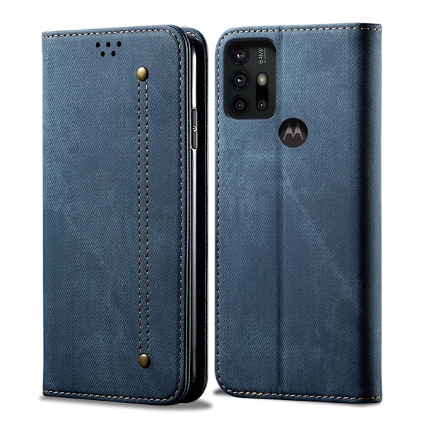 Jeans Motorola Moto G30 fodral - Blå Blå