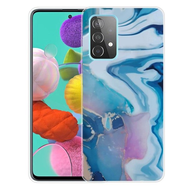 Marble Samsung Galaxy A33 5G Etui - Blå Sprøjt Multicolor