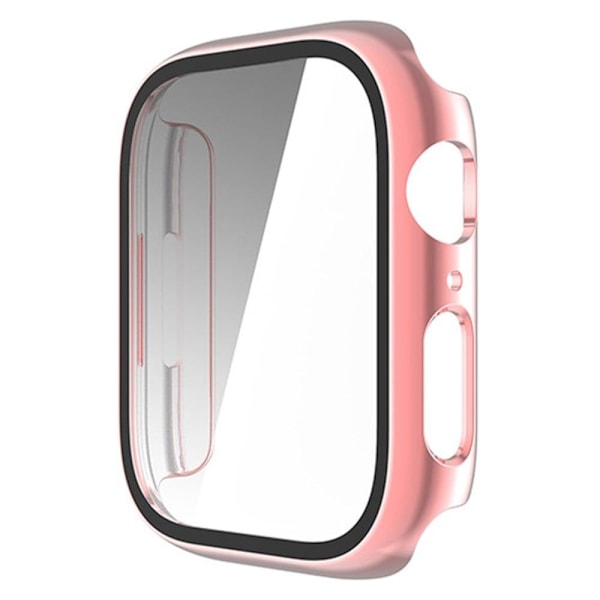 Apple Watch Series 8 (45 mm) galvaniseringscover med hærdet glas - Lyserød Pink