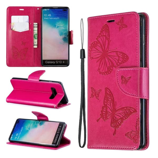 Butterfly Samsung Galaxy S10 Plus kotelot - Ruusu Pink