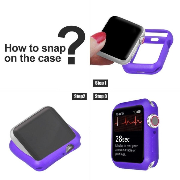 Apple Watch Series 5 40mm holdbart bumper frame - Lilla Purple