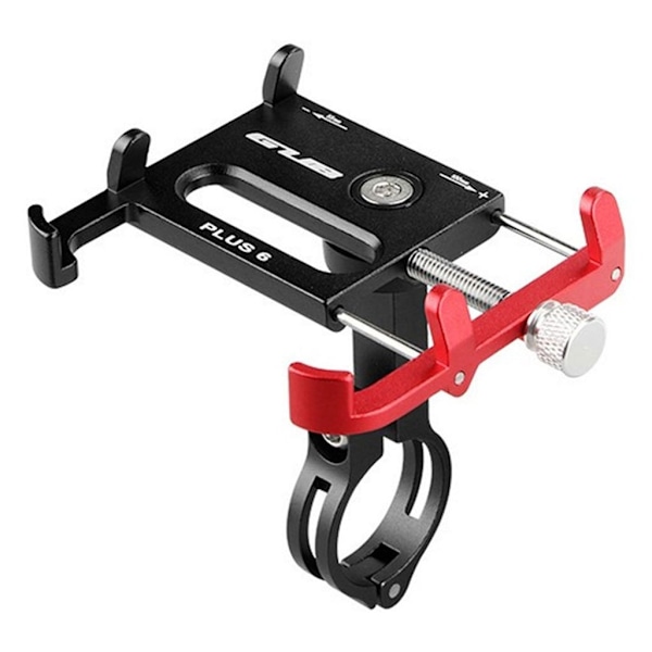 GUB PLUS 6 telefonholder til cykelmontering i aluminium - Sort / Rød Black