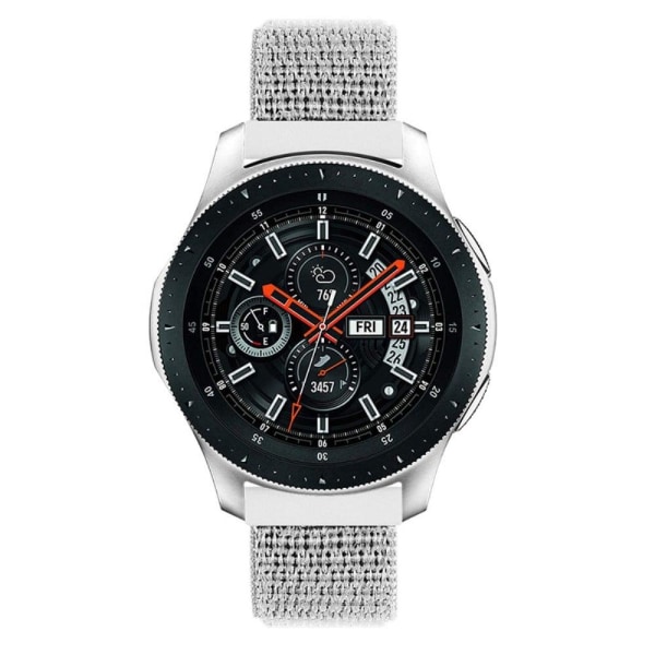 22 mm Samsung Galaxy Watch 3 (45 mm) / Watch (46 mm) / Gear S3 klockarmband i nylon - Grå Silvergrå