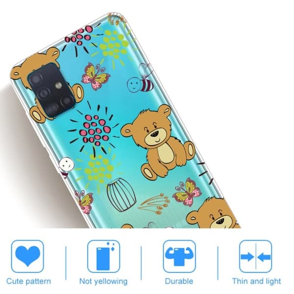 Deco Samsung Galaxy A71 deksel - Bear Brown