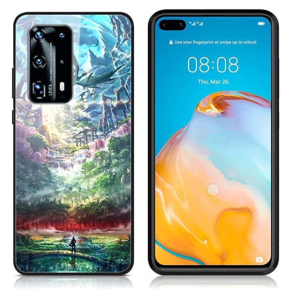 Fantasy Huawei P40 deksel - Drage Multicolor