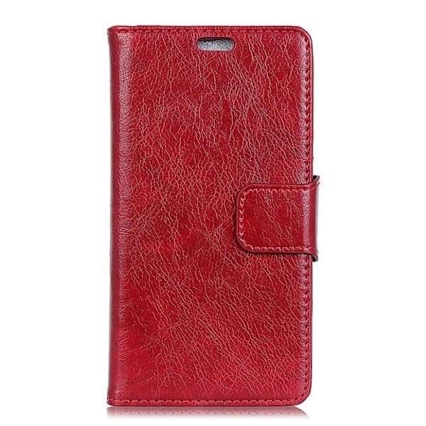 Samsung Galaxy S10 teksturoitu haljasnahkainen Suojakotelo - Punainen Red