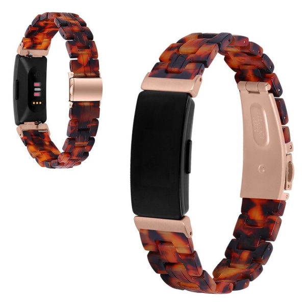 Fitbit Inspire / Inspire HR resin pattern watch band - Tortoise Brun
