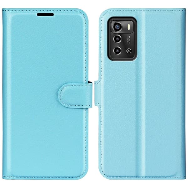 Klassisk ZTE Blade A72 Flip Etui - Blå Blue