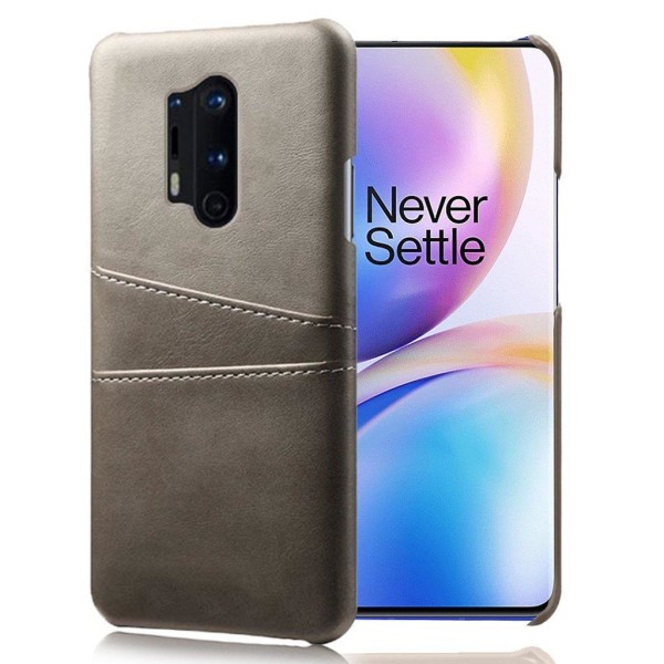 Dual Card Cover - OnePlus 8 Pro - Grå Silver grey