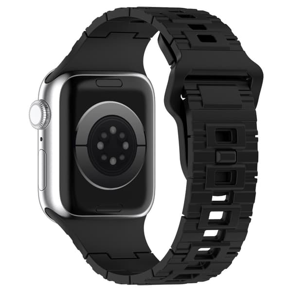 Silikonerem til Apple Watch Series 8 (41mm) - Sort Black