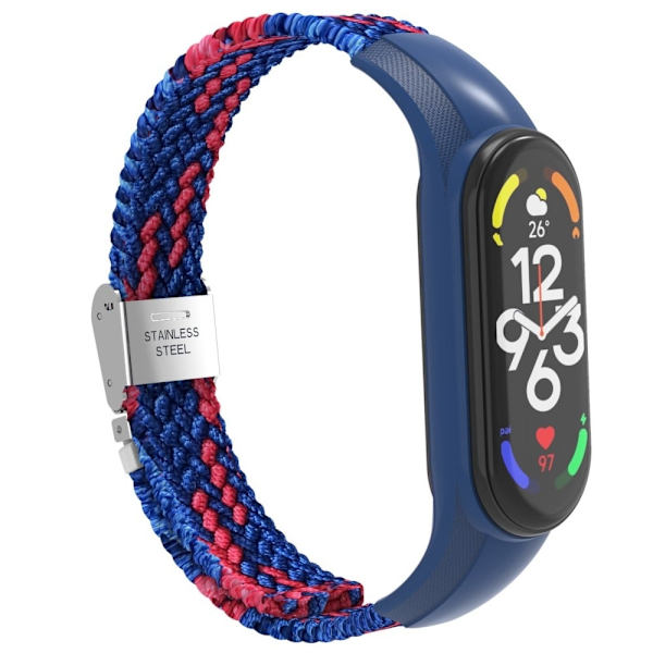 Xiaomi Mi Band 7 nylon-urrem - Blå / Rød Blue