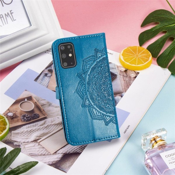 Mandala läder Samsung Galaxy S20 Plus fodral - Blå Blå