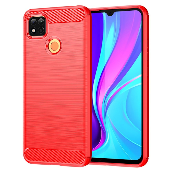 Carbon Flex Etui Xiaomi Poco C3 / C31 / 9 Activ - Rød Red