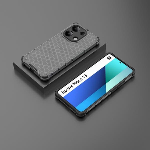 Bofink Honeycomb Xiaomi Redmi Note 13 cover - Sort Black