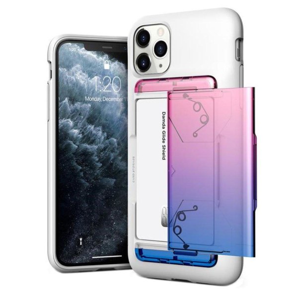 VRS Design Damda Glide Shield för iPhone 11 Pro Max - Vitrosa - Blå Blå