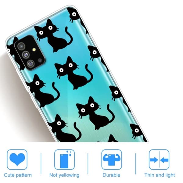Deco Samsung Galaxy S20 Plus kotelot - Musta Kissa Black