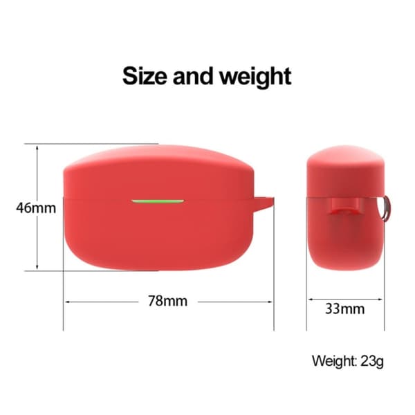 Sony WF-1000XM4 silikonveske med spenne - Rød Red