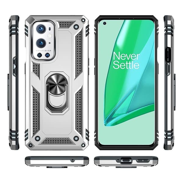 Bofink Combat OnePlus 9 Pro deksel - Sølv Silver grey
