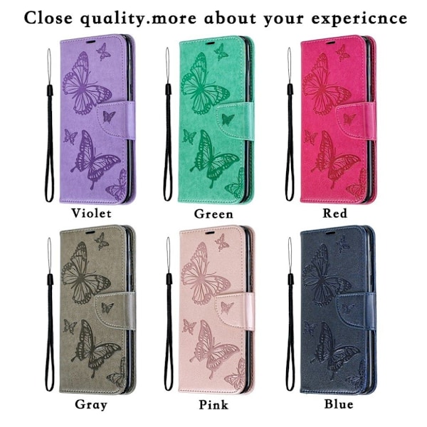Butterfly Samsung Galaxy A50 etui - Grå Silver grey