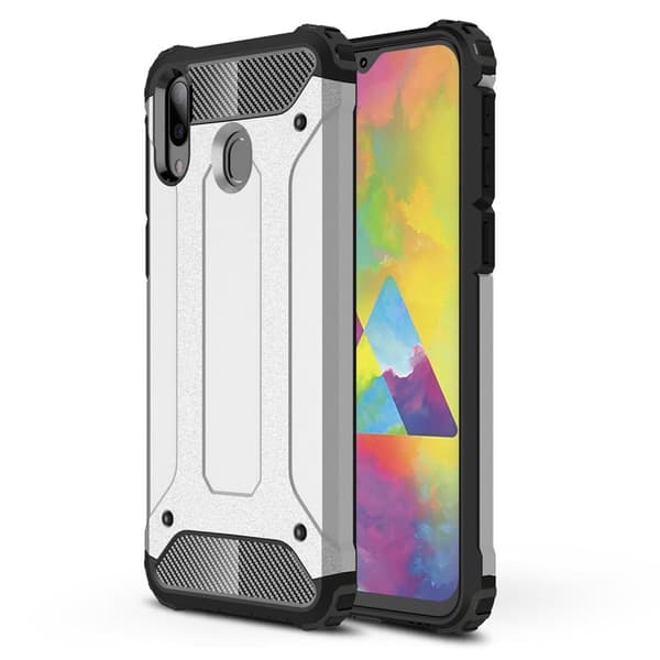 Armour Guard Samsung Galaxy M20 cover - Sølv Silver grey