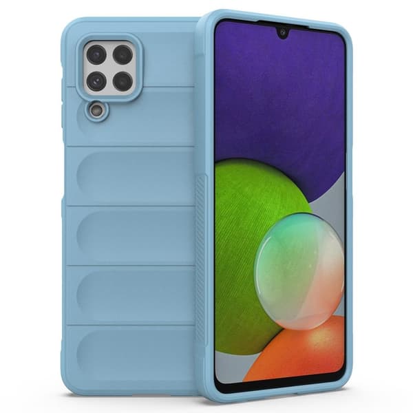 Mjukt greppformat Samsung Galaxy A22 4G skal - Blå Blå