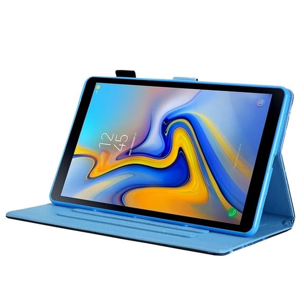 Cool mönster läder flip fodral för your Samsung Galaxy Tab A7 10.4 (2020) - blå fjäril Blå