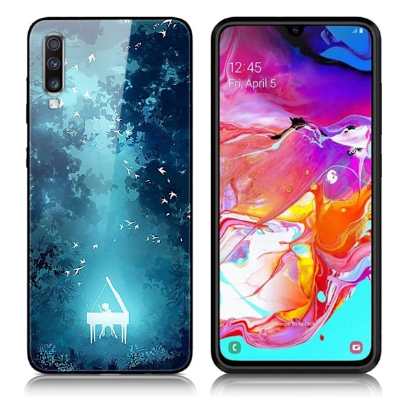 Fantasy Samsung Galaxy A70 kuoret - Metsäpiano Multicolor