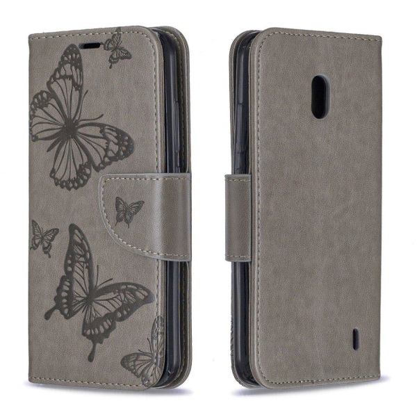 Butterfly Nokia 2.2 kotelot - Harmaa Silver grey