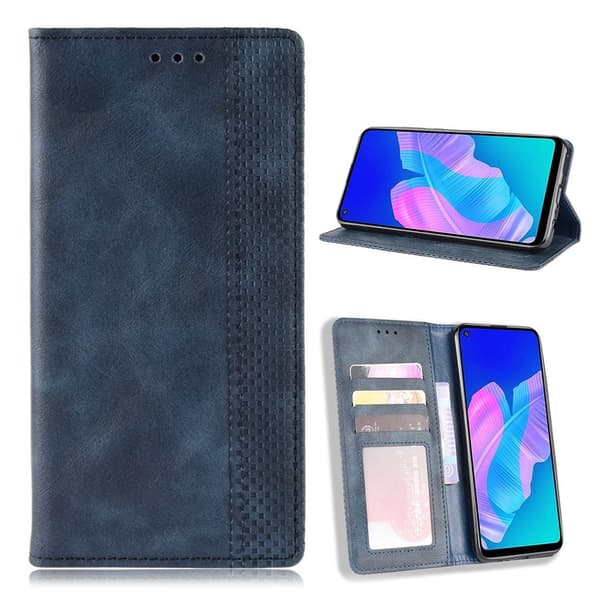 Bofink Vintage Huawei P40 Lite E lærveske - Blå Blue