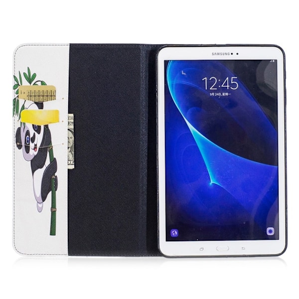 Samsung Galaxy Tab A 10.1 (2016) Charmerende læder etui - Panda og bambus White