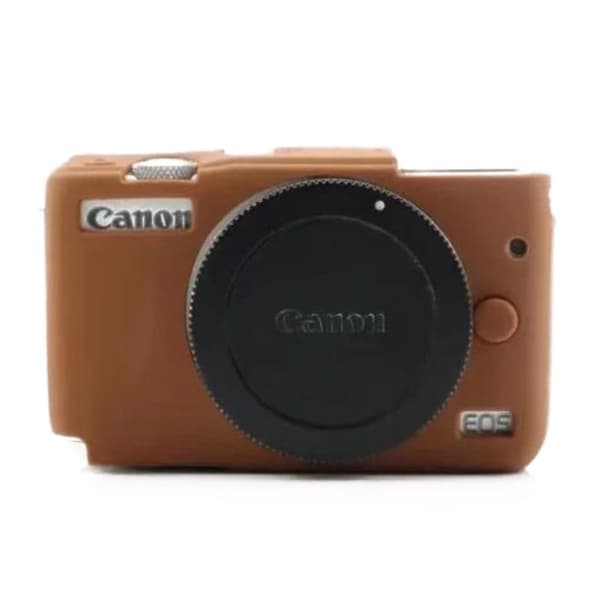 Canon EOS M10 kamerahus skydd silikon böjbart mjuk - Brun Brun