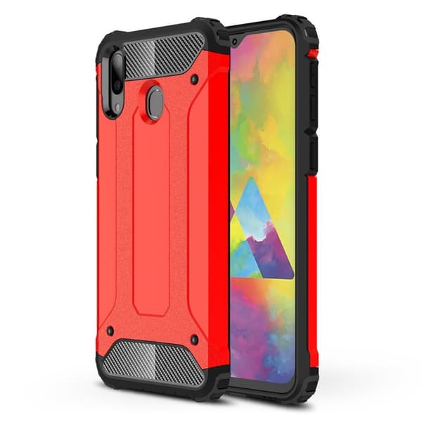 Armour Guard Samsung Galaxy M20 deksel - Rød Red