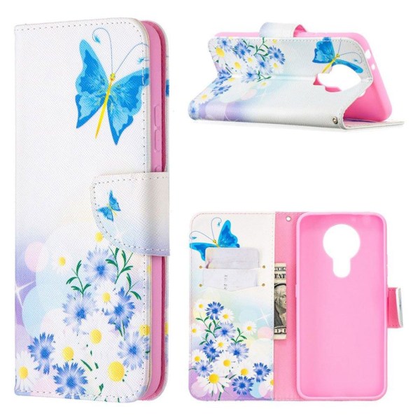 Wonderland Nokia 3.4 flip case - Blue Butterfly Blue