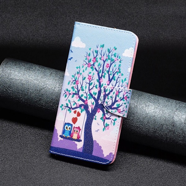 Wonderland iPhone 16 Pro Max flip kuoret - Kaksi Pöllöä Blue