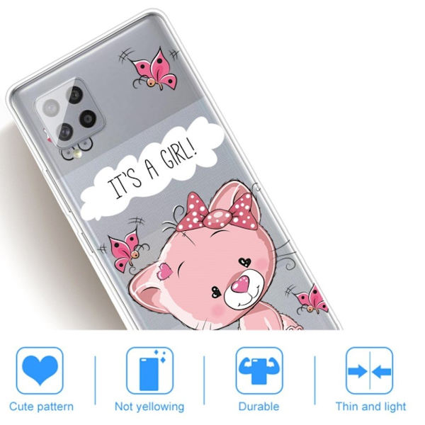 Deco Samsung Galaxy A42 5G Etui - It's A Jente Pink