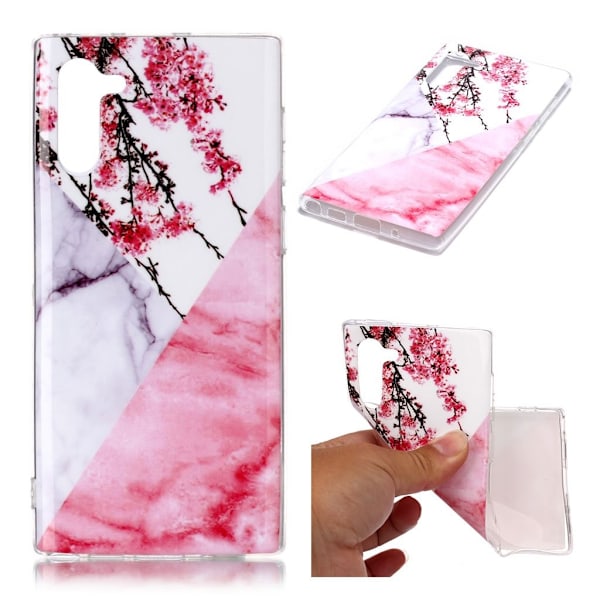 Marble Samsung Galaxy Note 10 kuoret - Kukkainen marmori Multicolor