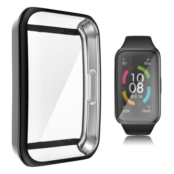 Honor Band 6 galvaniseret TPU-cover - Sort Black