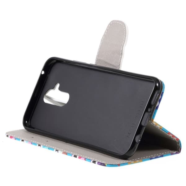 Huawei Mate 20 Lite mönstrat flipfodral i läder - Flera Ugglor multifärg
