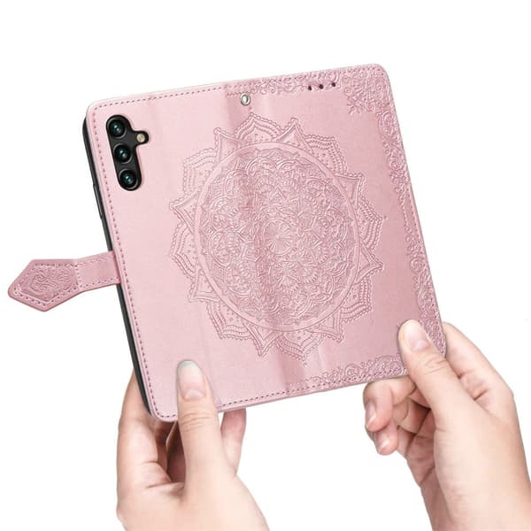 Mandala Samsung Galaxy A13 5G Flippetui - Rose Gull Pink