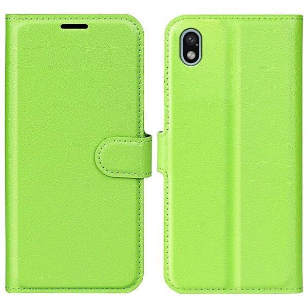 Klassisk Sony Xperia Ace III flip etui - Grøn Green