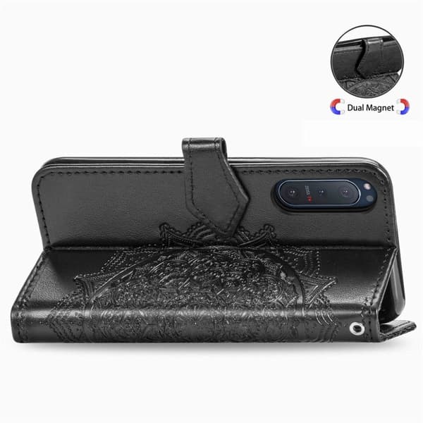 Mandala Sony Xperia 5 II Flippetui - Svart Black