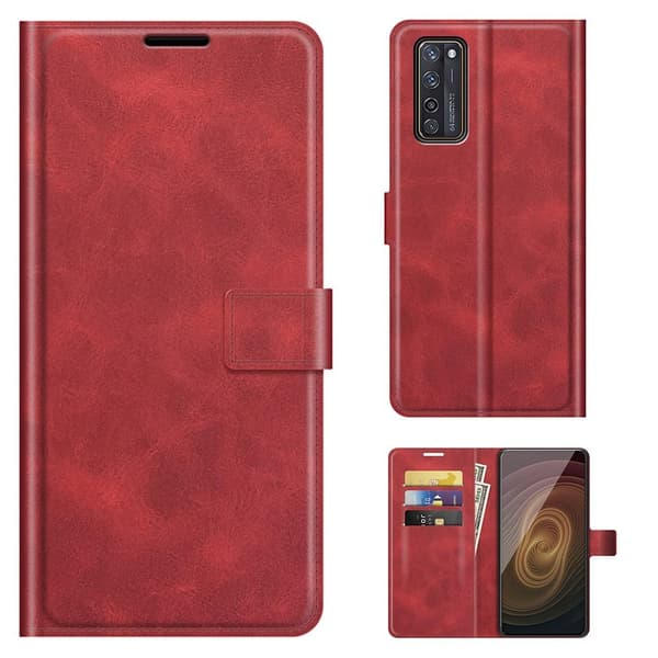 Lompakko Nahkakotelo For ZTE Axon 20 5G / Axon 20 4g - Punainen Red
