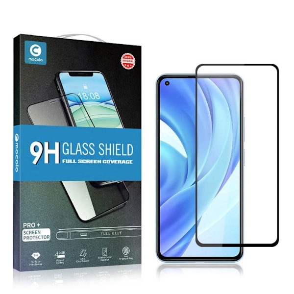 MOCOLO HD Xiaomi 11 Lite 5G NE / Xiaomi Mi 11 Lite 5G / Xiaomi Mi 11 Lite skærmbeskytter i hærdet glas - Sort Udgave Transparent