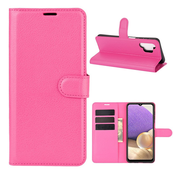 Klassisk Samsung Galaxy A32 flip etui - Rose Pink