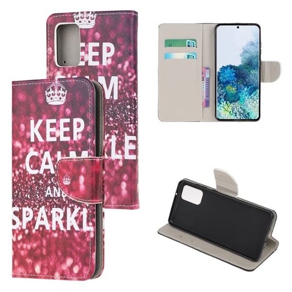 Wonderland Samsung Galaxy S20 etui – Keep Calm and Sparkle Red