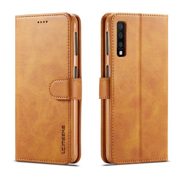 LC.Imeeke läder Samsung Galaxy A7 (2018) fodral - Brun Brun